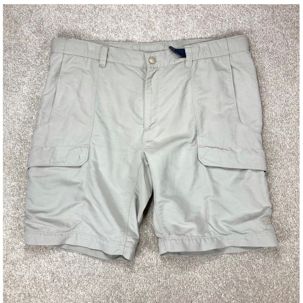 The North Face Cargo Hiking Shorts Mens Sz L Tan Utility Outdoor Gorpcore Travel